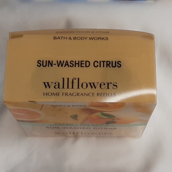 BATH & BODY WORKS WALLFLOWERS PLUG-IN REFILLS 'SUN-WASHED CITRUS' 2-PACK - Picture 7 of 14